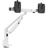 supporto monitor novus clu plus x2 c con attacco da tavolo bianco