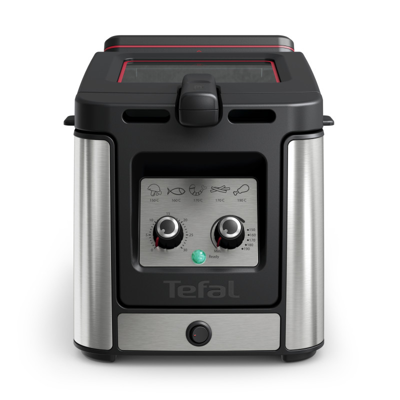 friggitrice tefal clear duo fr600d 2000w nero/acciaio inox [fr600d]