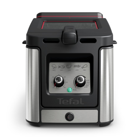 friggitrice tefal clear duo fr600d 2000w nero/acciaio inox [fr600d]