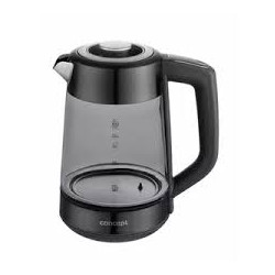 bollitore elettrico concept rk4195 in vetro 1.7l 2200w argento/grigio