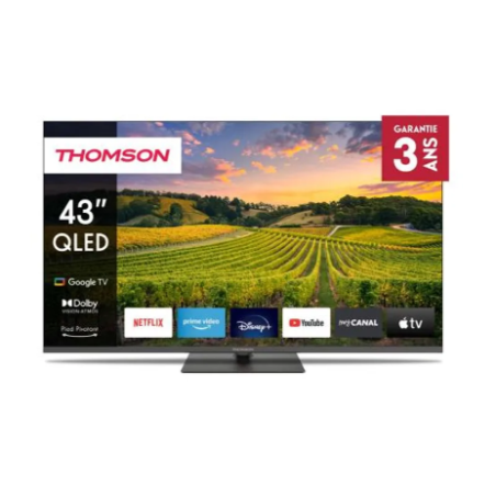 tv led 43" thomson 43qg5c14 4k uhd 3840x2160p smart tv classe