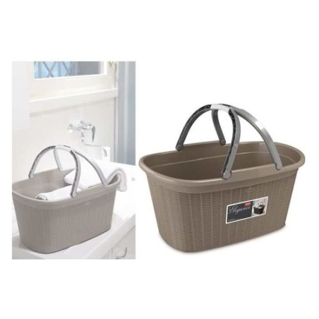 Portabiancheria stefanplast cesta elegance bianca 35 [stefanplast]