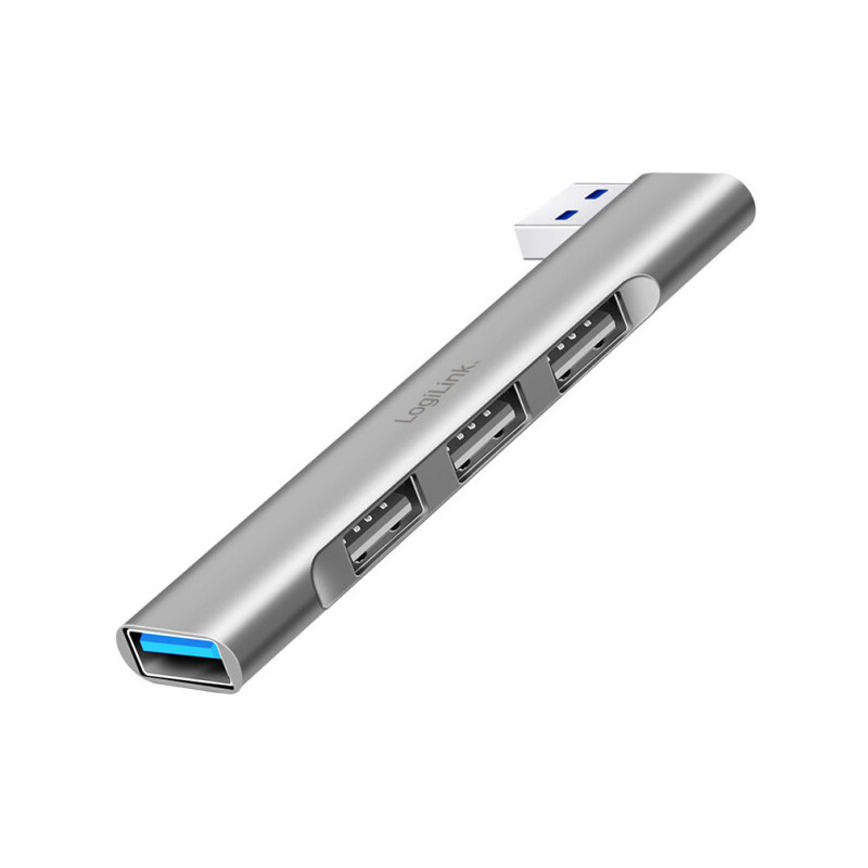 hub usb logilink ultra slim ua0436 4 porte da usb-a ad 1xusb