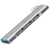 hub usb logilink ultra slim ua0436 4 porte da usb-a ad 1xusb