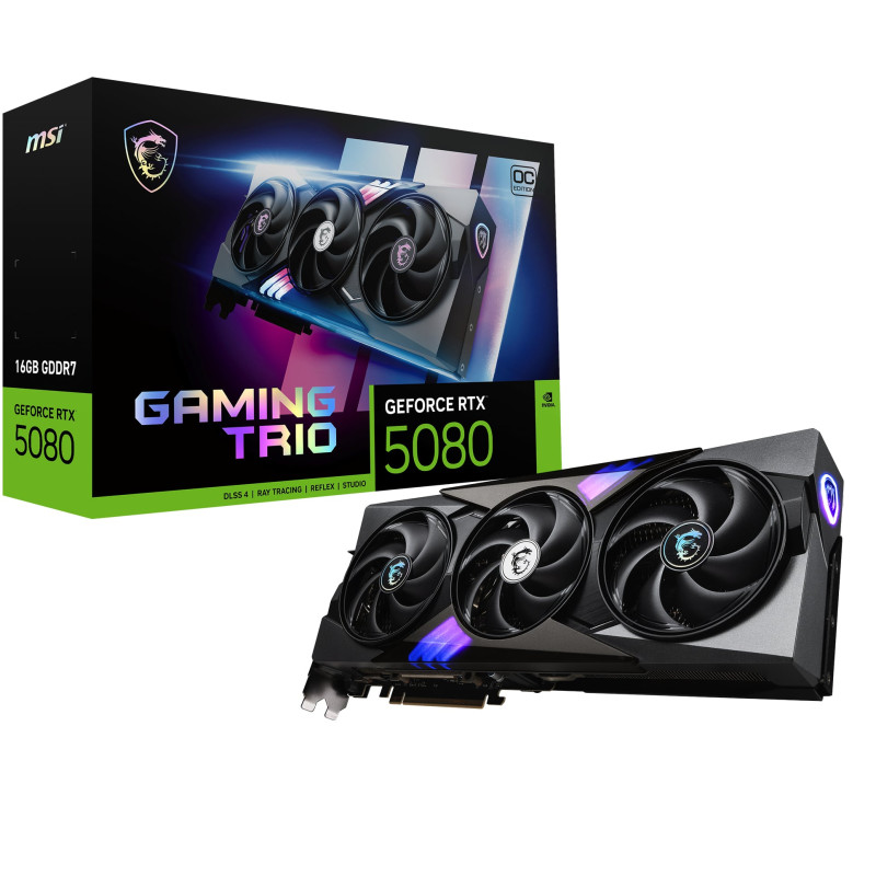 scheda video nvidia msi rtx 5080 16g trio oc 16 gb gddr7 [rtx 5080