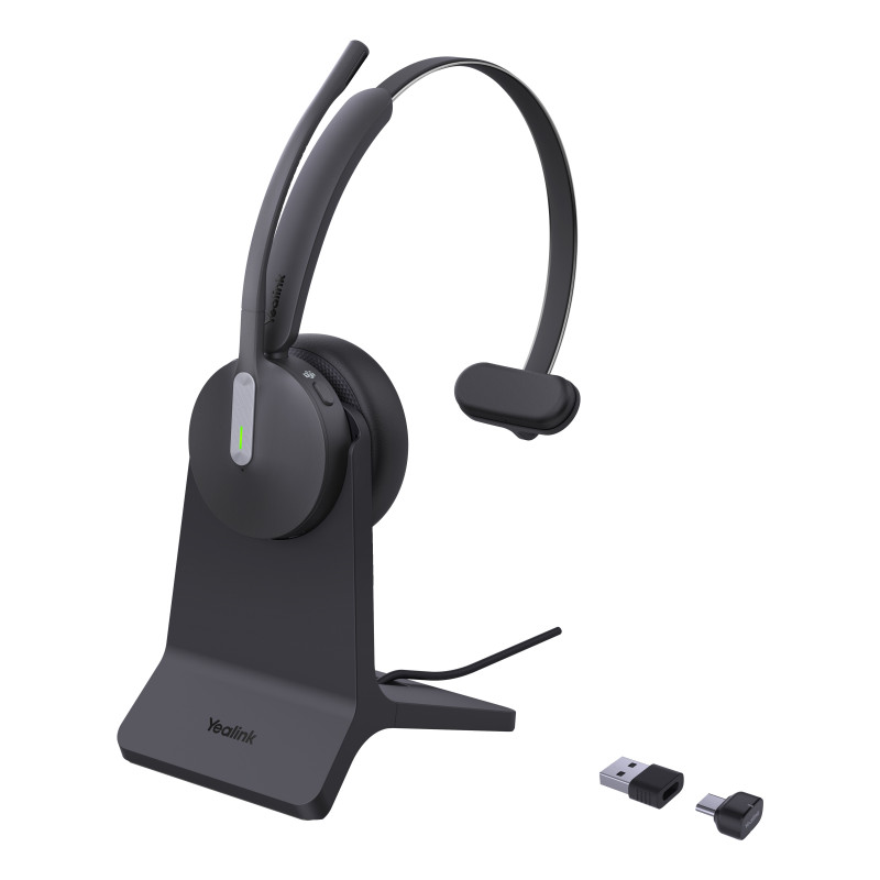 cuffia yealink bh70 mono wireless/bluetooth per ufficio con supporto/microfono