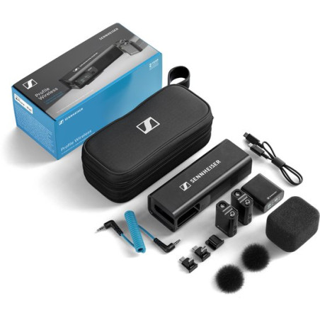 sistema microfonico sennheiser profile wireless a 2 canali set nero