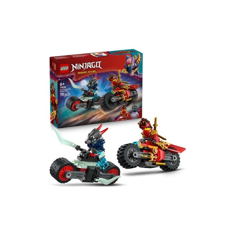 gioco da costruzione lego ninjago gara di velocita' in moto di