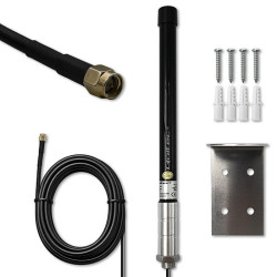 antenna omnidirezionale qoltec 4g lte 15dbi esterna sma nero [nuqolantz057060]