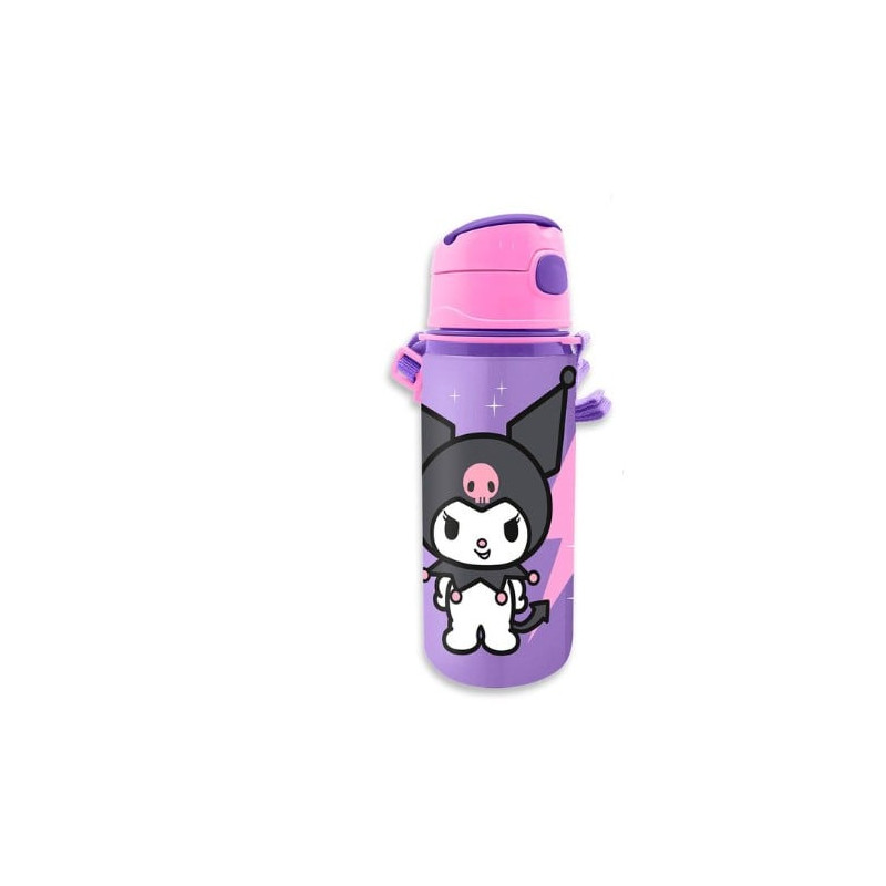 borraccia kids euroswan kuromi in alluminio 600ml multicolore [jakesi0udi93763]