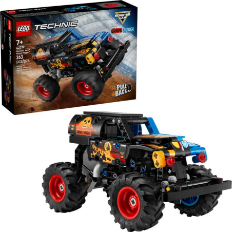 set da costruzione lego 42219 technic monster jam grave digger fuoco