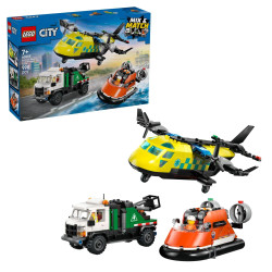 set da costruzione lego 60505 city remix aereo camion e hovercraft