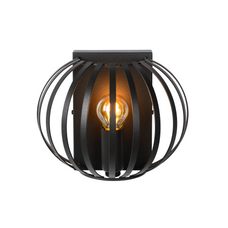 lampada da parete a led lucide manuela e14 ip20 nero [78274/01/30]
