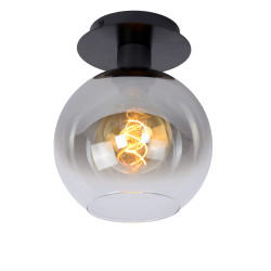 lampada da soffitto lucide marius 60w e27 60w 20cm nero/fumo [74114/01/30]