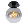 lampada da soffitto lucide marius 60w e27 60w 20cm nero/fumo [74114/01/30]