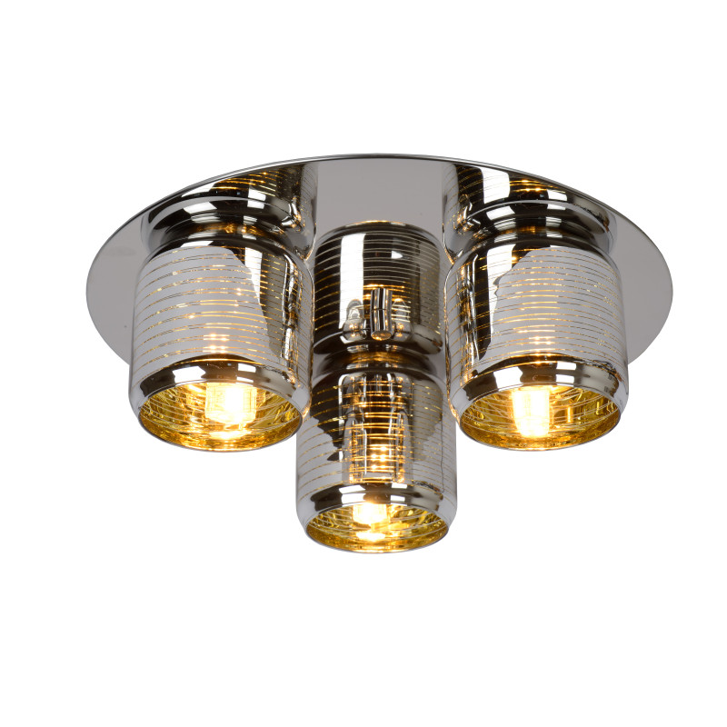 lampada da soffitto lucide eryn 3xg9 42w 38cm ip20 cromo/oro [70184/03/11]