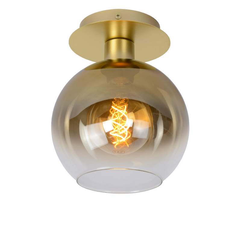 lampada da soffitto lucide marius e27 60w ip20 20cm oro opaco/ottone