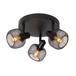 faretto da soffitto a led lucide maren 3xe14 25w 37cm nero [77978/13/30]