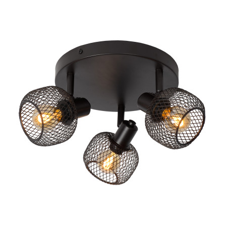 faretto da soffitto a led lucide maren 3xe14 25w 37cm nero [77978/13/30]