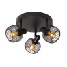 faretto da soffitto a led lucide maren 3xe14 25w 37cm nero [77978/13/30]