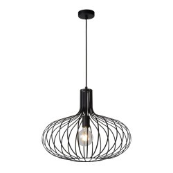 lampada a suspension a led lucide manuela e27 ip20 50cm nero [78374/50/30]