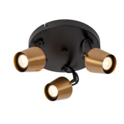 plafoniera a led lucide emile 3xgu10 8w 23cm oro opaco/ottone [51901/13/02]