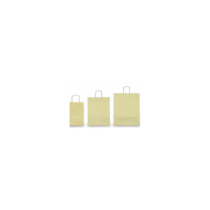 25 shoppers carta kraft 36x12x41cm twisted avorio [073663]
