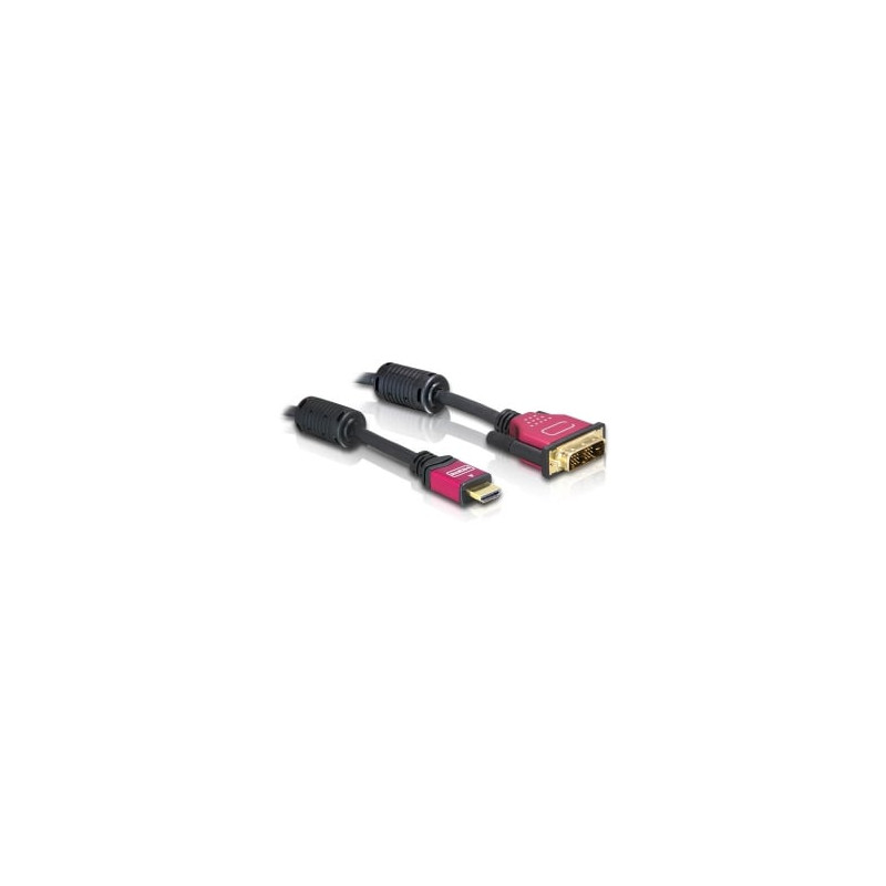 adapter delock hdmi-st.18+1 dvi-st. 1,8m gold [bk] [84342]