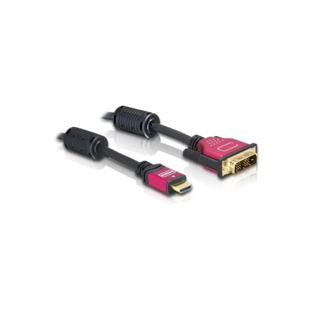 adapter delock hdmi-st.18+1 dvi-st. 1,8m gold [bk] [84342]