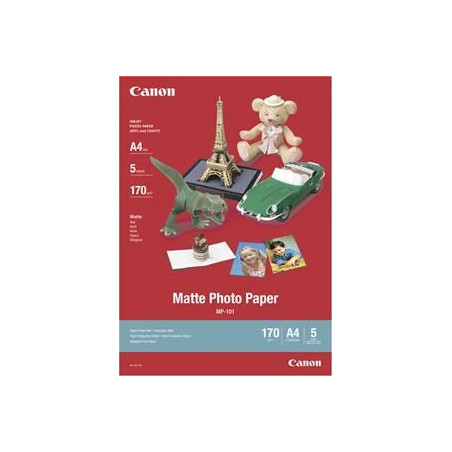 carta fotografica canon pixma mp-101 210x297mm a4 5fogli bianco