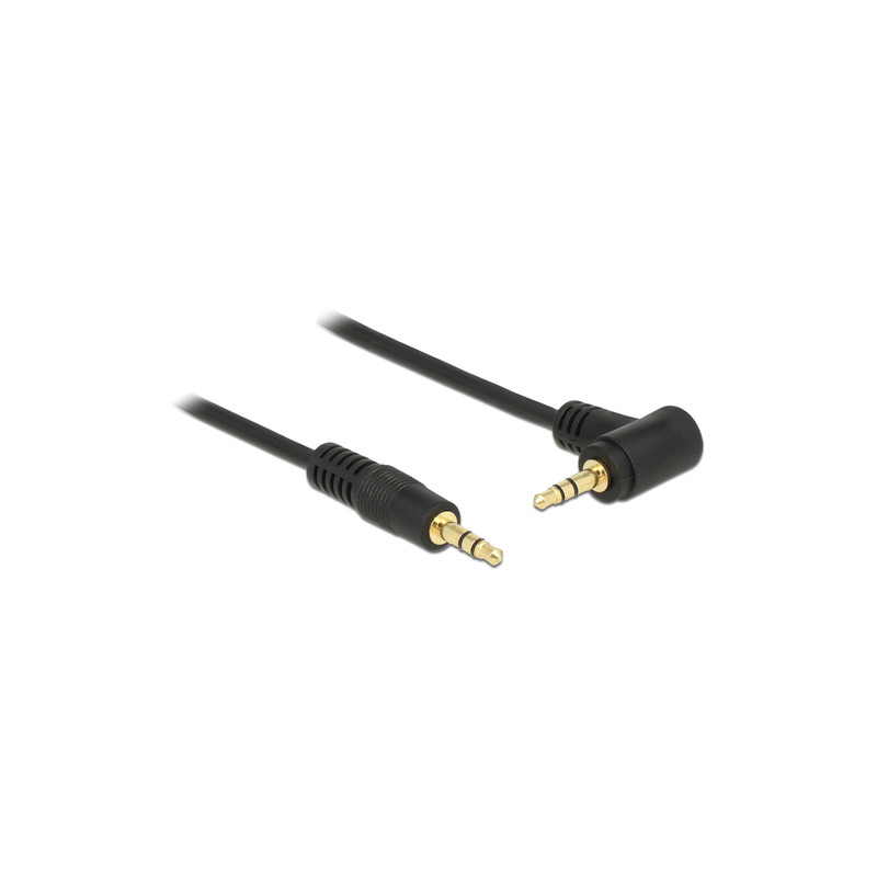 cavo audio delock 3,5mm - 3,5mm 90Â° st/st 5.00m nero [83760]