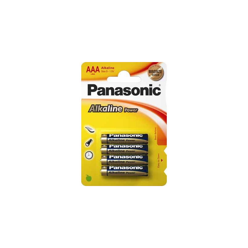 Pila panasonic 4 pz. aaa mini stilo lr03apb/4bp alkaline power