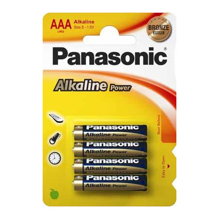 Pila panasonic 4 pz. aaa mini stilo lr03apb/4bp alkaline power