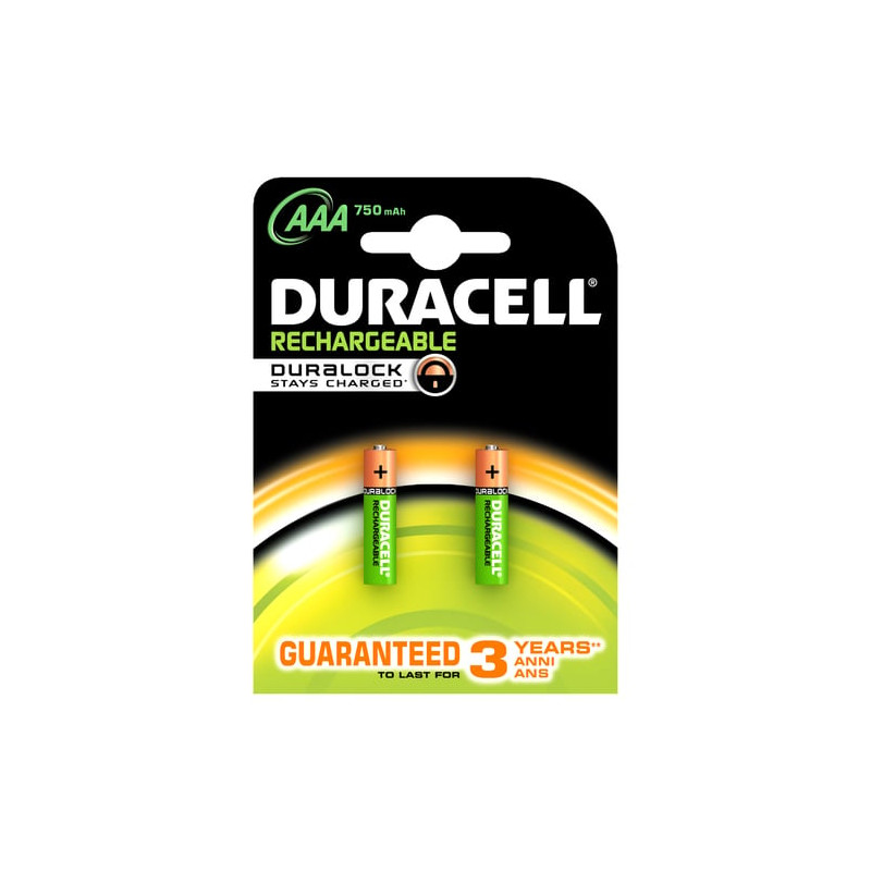 Pila ricaricabile duracell aaa mini stilo b2 750mah 2pz