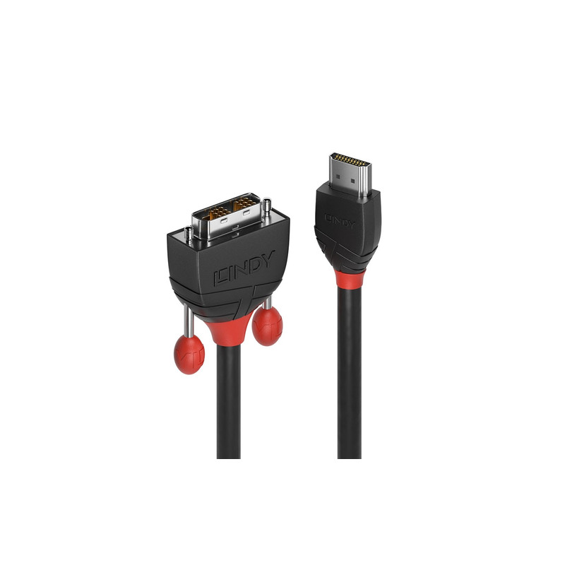 cavo lindy hdmi a dvi-d single link black line m/m 10m [36275]