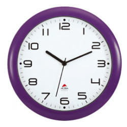 orologio da parete hornew Ø30cm viola alba [hornew-p]