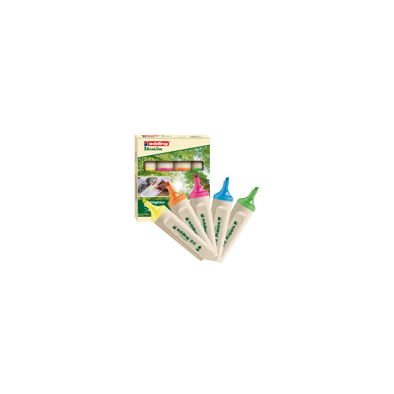 astuccio 4 evidenziatore 24 ecoline edding [4-24-4s]
