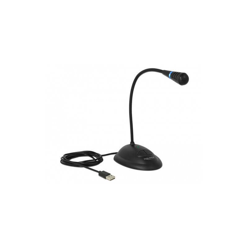 microfono delock 65871 usb con stand & mute/on 1.7m [65871]