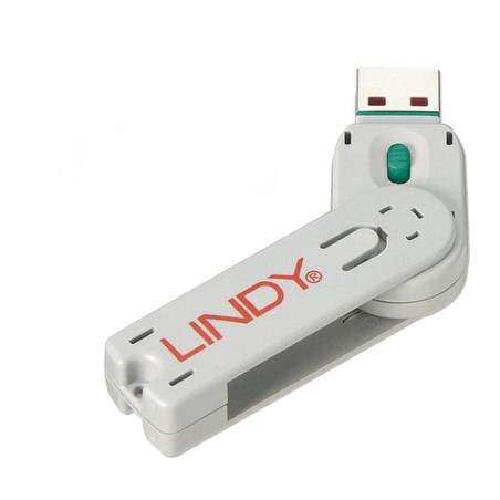 chiave per blocca porte usb lindy verde [40621]