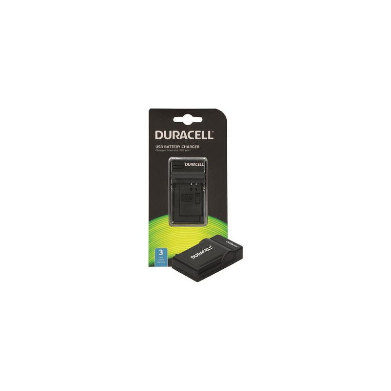 caricabatterie duracell con cavo usb per olympus li-40b/fuji