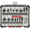 kit fresa a segnali misti bosch, 15 pz., 6mm manico bosch accessories