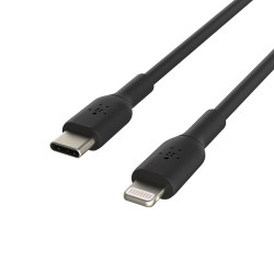 cavo belkin lightning/usb-c 1m pvc, cert. mfi, nero [caa003bt1mbk]
