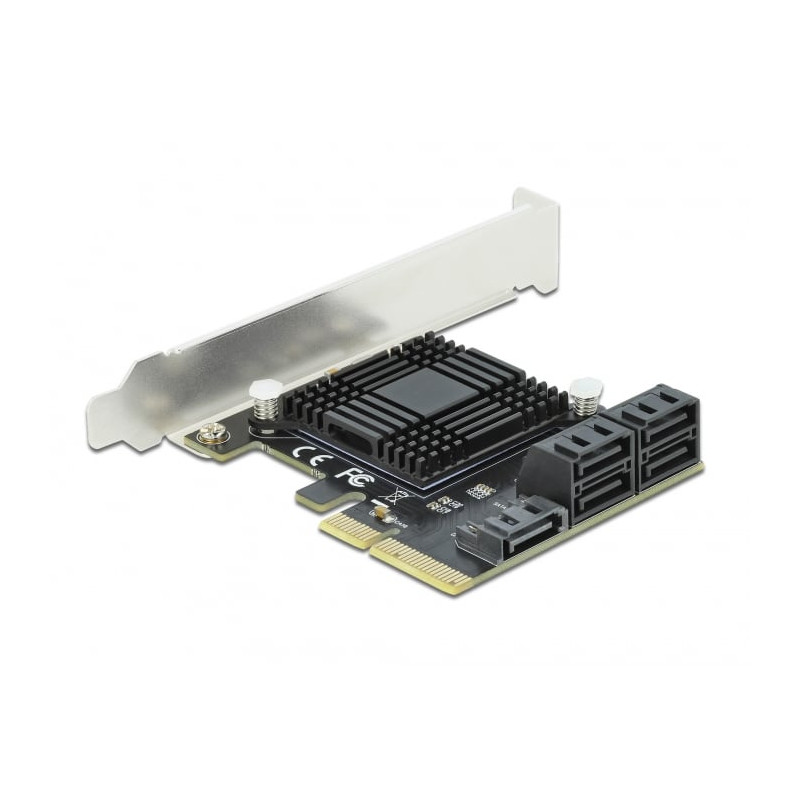 scheda di interfaccia delock pcie 5p sata x4 lp [90498]
