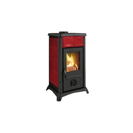 Stufa a legna la nordica gemma elegance bordeaux 7111600