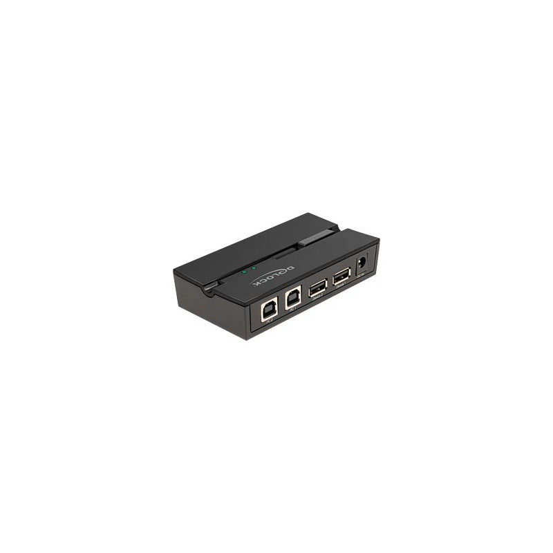 switch delock usb 2.0 a 2 pc/2 dispositivi nero [11492]
