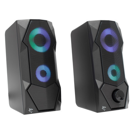 altoparlanti white shark gaming speakers rgb/usb nero
