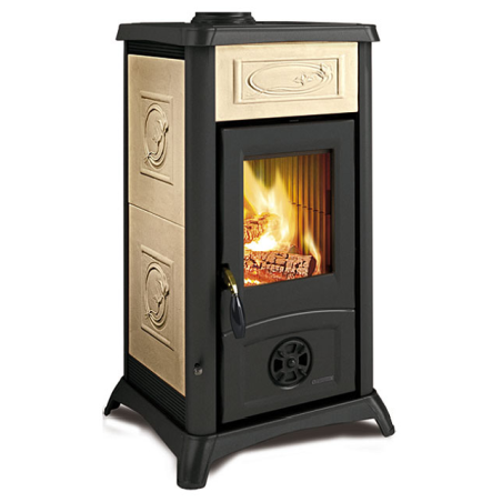 stufa a legna nordica gemma 6kw nero/marrone [7111659]