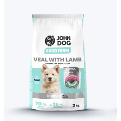 mangime secco john dog good form vitello/agnello per cucciolo 3kg
