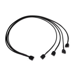 cavo alphacool splitter y argb 3pin 4x 3pin da 60cm nero