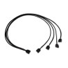 cavo alphacool splitter y argb 3pin 4x 3pin da 60cm nero